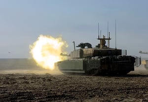 טנק הצ'לנג'ר הבריטי בפעולה בעיראק
