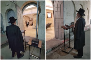 לראשונה בחייו: הרב יגאל כהן התפלל בקבר רחל | תיעוד
