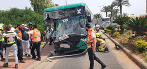 זירת התאונה בחיפה