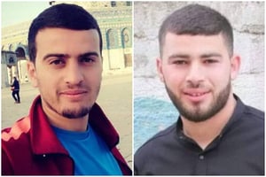 שני המחבלים - חאלד מצטפא לטיף צבאח, בן 24 ומוהנד פאלח שחאדה, בן 25