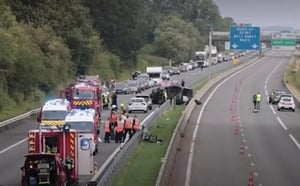 זירת התאונה הקשה בצרפת