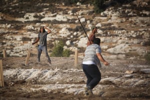 אילוסטרציה. עימותים בין פלסטינים למתיישבים
