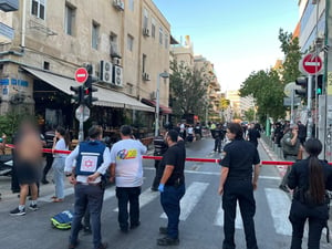 זירת הפיגוע ברחוב מונטיפיורי בתל אביב