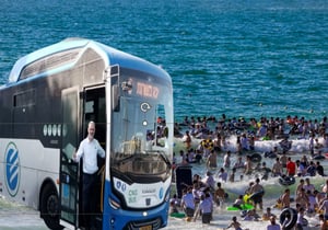 חוף הים באשדוד ואוטובוס של חברת אפיקים - למצולמים אין כל קשר לנאמר בכתבה