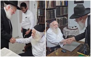 מנחם כרמל מתברך אצל הרבנים, אחרי הבשורה על האיחוד