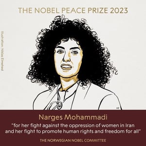 פרס נובל לשלום הוענק לאסירה האיראנית נארגס מוחמדי