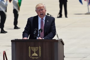 טראמפ בביקורו בישראל