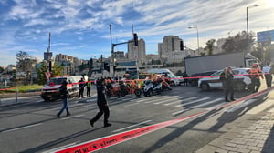 זירת הפיגוע בכניסה לירושלים