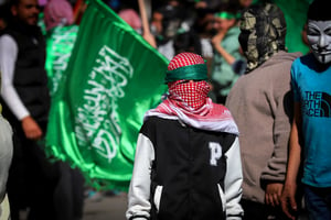 פלסטינים בחברון תומכים בחמאס