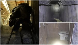 חדר עם כלובים: צה"ל חושף מנהרה של חמאס בה הוחזקו שבויים תחת לחאן יונס | צפו