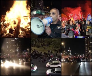 המחאות הערב בתל אביב ובקיסריה