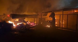 שריפה גדולה פרצה בכפר זוהרים; כך נמנע אסון