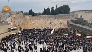 בדמדומי חמה של תענית אסתר: זעקת "שמע ישראל" אדירה בכותל | צפו