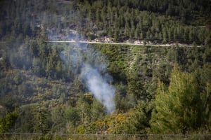 שריפה שהחלה משברי יירוט טיל פטריוט ביער בירייה בצפון הארץ
