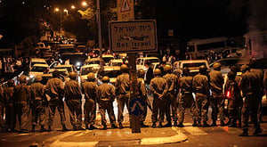כוחות המשטרה בהפגנות בירושלים.