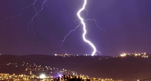ברקים, אתמול בישראל