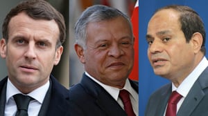 נשיא צרפת, מלך ירדן ונשיא מצרים 