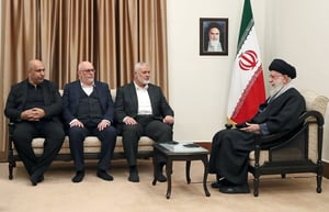 בכירי חמאס אצל מנהיגם האיראני