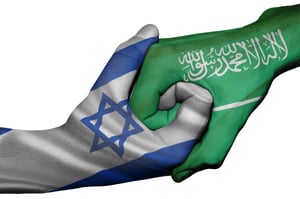 דגלי סעודיה וישראל