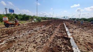 זירת הנפילה בנתב"ג, הבוקר