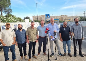 נציגי הפצועים בהצהרה לתקשורת