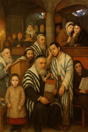 בהשראת אומנות הפלא - "יום כיפור" של הצייר היהודי-פולני מאוריצי גוטליב. 