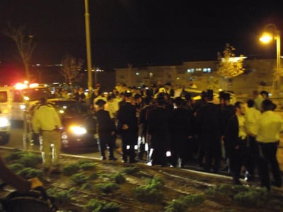 רכב התהפך בביתר עלית, הנוסעים יצאו ללא פגע
