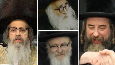 האדמו"רים מסאטמר, רחסמטריווקא, סקוויר וסערט ויז'ניץ