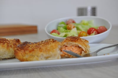 מתכון לסלמון בבצק עלים