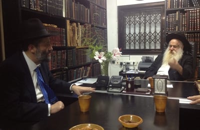 דרעי והרב אשכנזי בפגישה