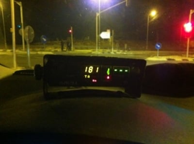 מהירות של 181 קמ"ש