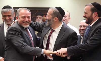 ליברמן ומנהיגי ש"ס