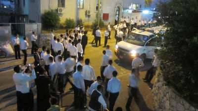 כוח משטרה בגבעת הישיבה, בשבוע שעבר
