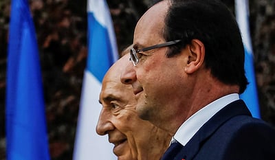 הולנד בביקורו בישראל, עם הנשיא פרס