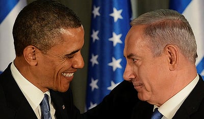 נתניהו והנשיא האמריקני אובמה