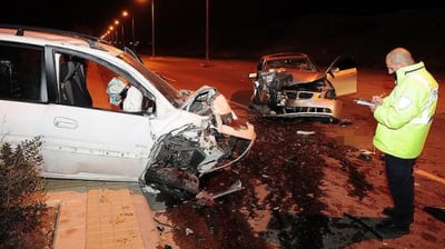 זירת התאונה  הקשה