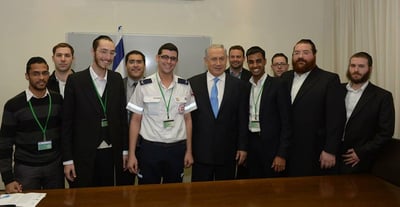 נתניהו והמתנדבים החרדים, הצהריים