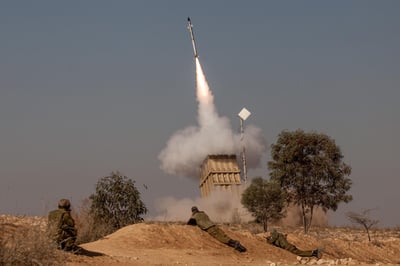מערכת כיפת ברזל בפעולה