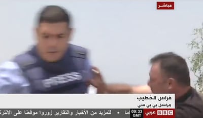 בשידור חי: תושב הדרום דחף כתב ערבי