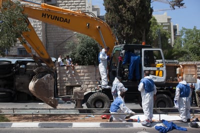 זירת פיגוע הדחפור, אמש