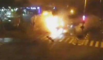תיעוד: רגע פיצוץ המכונית באשדוד