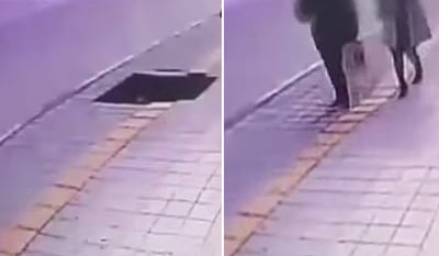 תיעוד אימתני: זוג ירד מהרכבת, ונבלע באדמה