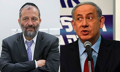 ראש הממשלה בנימין נתניהו ויו"ר ש"ס אריה דרעי