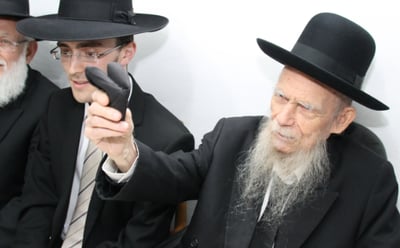 תיעוד: אירוסי נכדת ראש ישיבת פוניבז' הגרי"ג אדלשטיין
