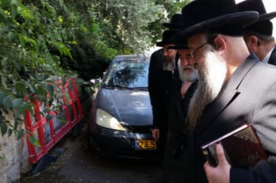 האדמו"ר מויז'ניץ מגיע לכינוס המועצה, אתמול