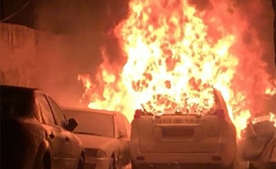 בקבוק תבערה הושלך לעבר כוח מג"ב בי-ם; לוחם אחד נפצע