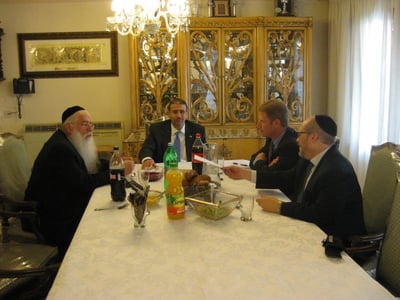 מאיר פרוש ושגריר ארה"ב בישראל דן שפירו