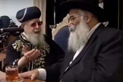 הרב אברגל זצ"ל עם מרן הרב עובדיה זצ"ל