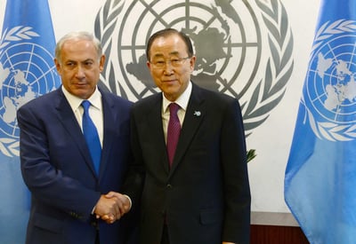 באן ונתניהו בתחילת החודש באו"ם