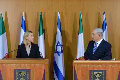 נתניהו עם שרת החוץ של האיחוד האירופי